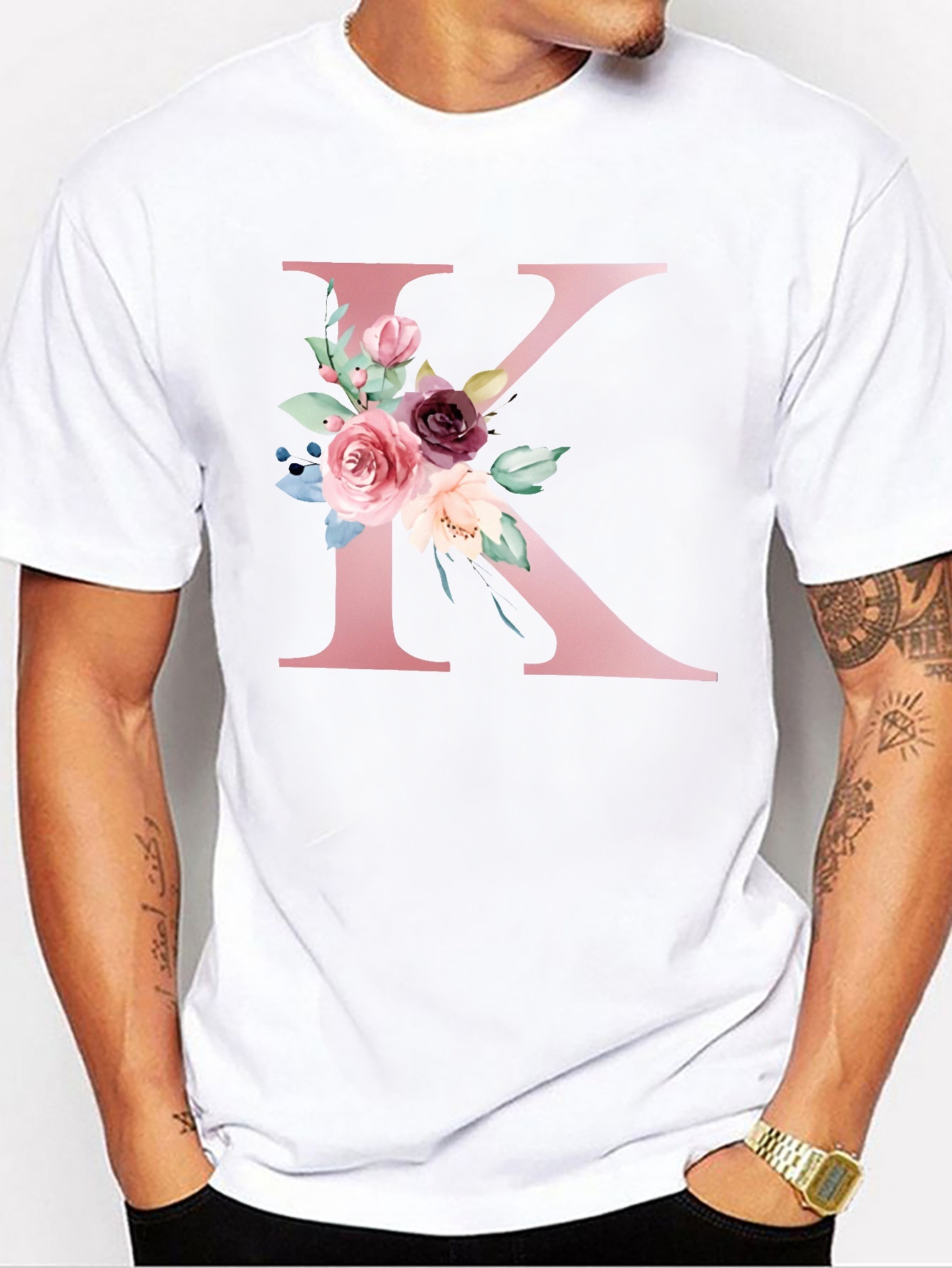 Louis Vuitton Floral Print White T Shirt