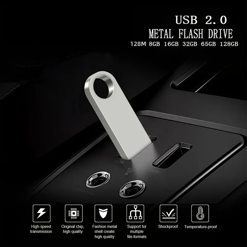 Metal Gold Key USB sticks - High Speed USB2.0 Chip