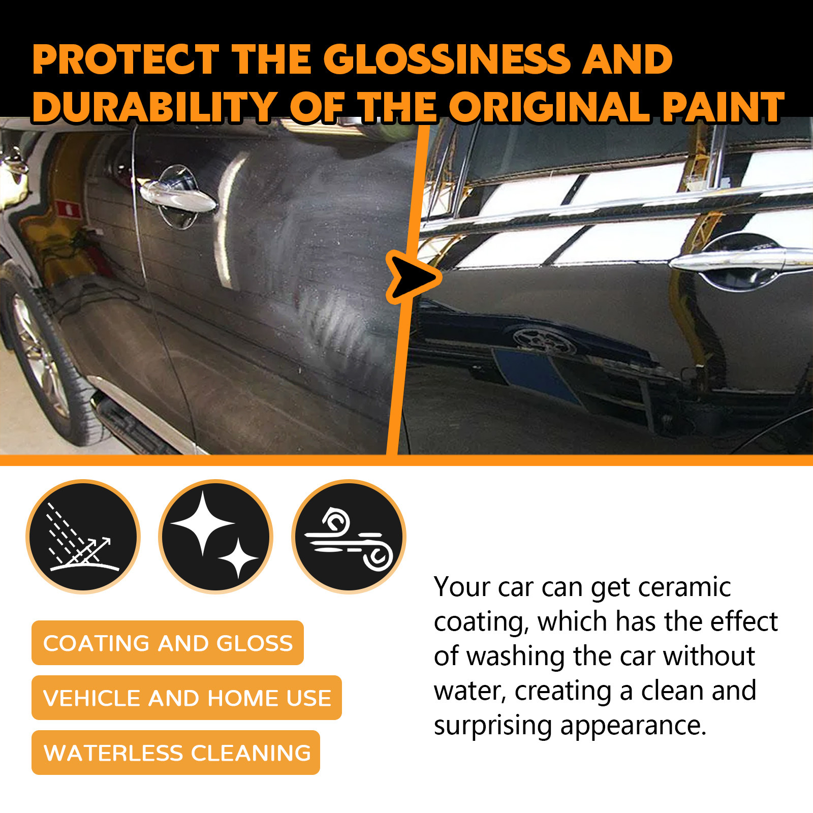 Ceramic Paint Sealant With Nanocloth Car Care Beauty - Temu