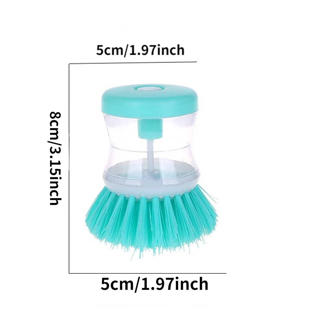 Green Dish Brush with Detergent Dispenser Multifunctional