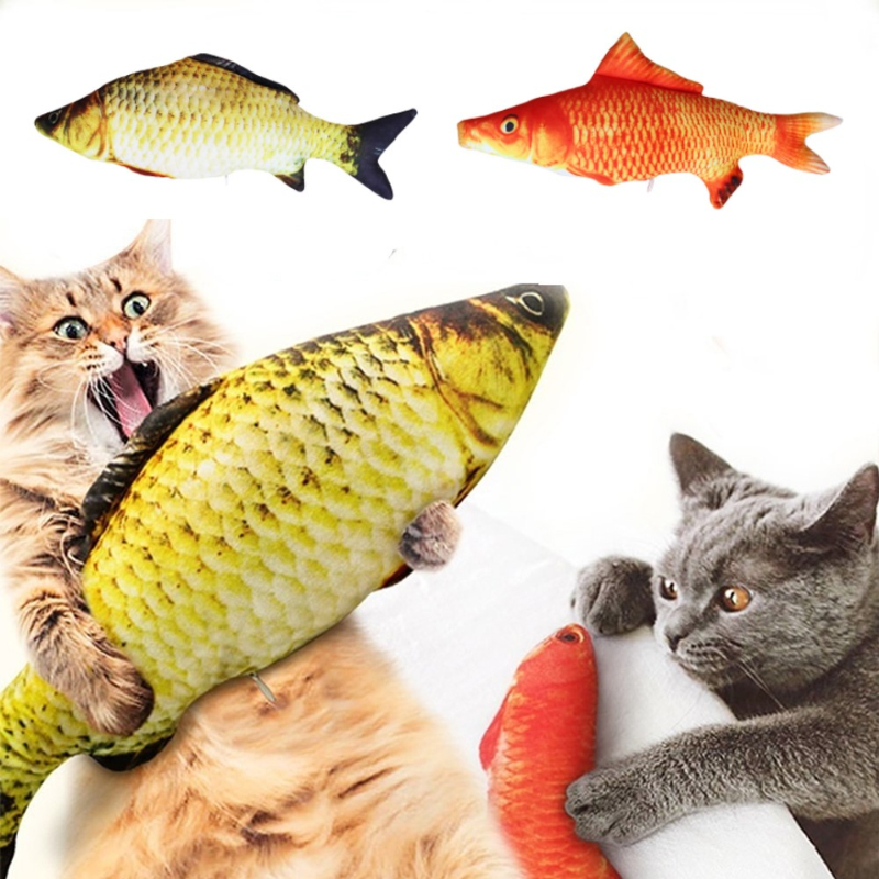 Interactive Cat Toy Flopping Fish Plush With Realistic Tail - Temu Canada