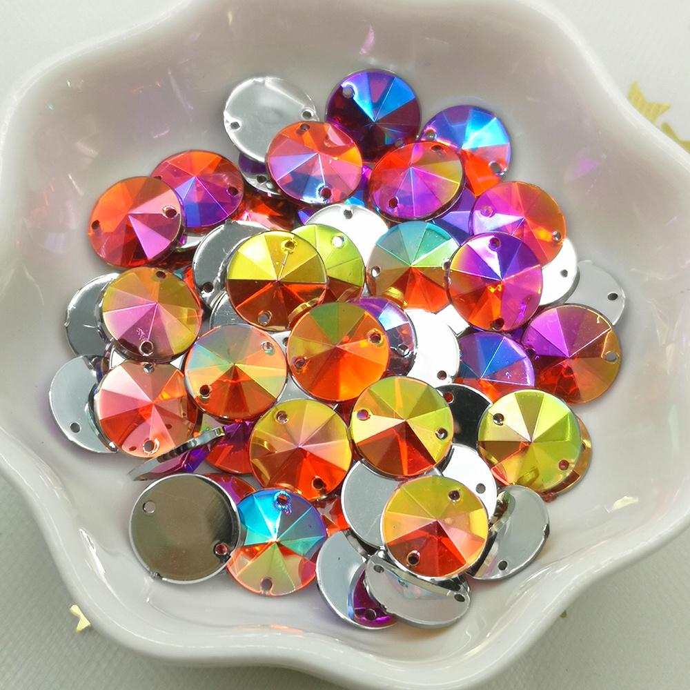 200PCS Crystal Gems AB Acrylic Flatback Sew On Diamante Rhinestones with  Mixed Shapes for DIY Crafts Handicrafts Clothes Bag Shoes Decorations