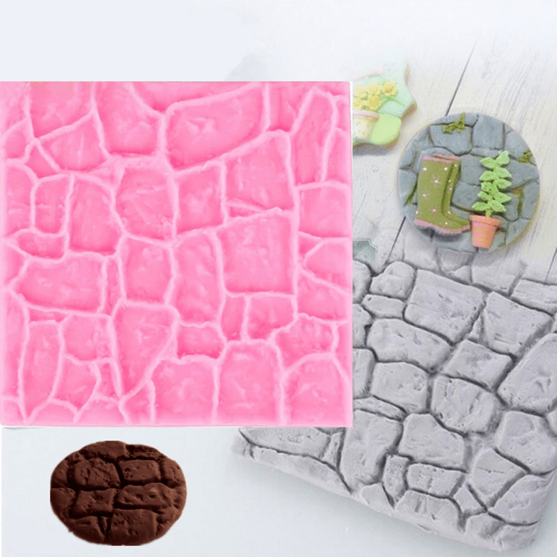 Rock Stone Chocolate Mold, Silicone Mold, Simulation Stone Brick