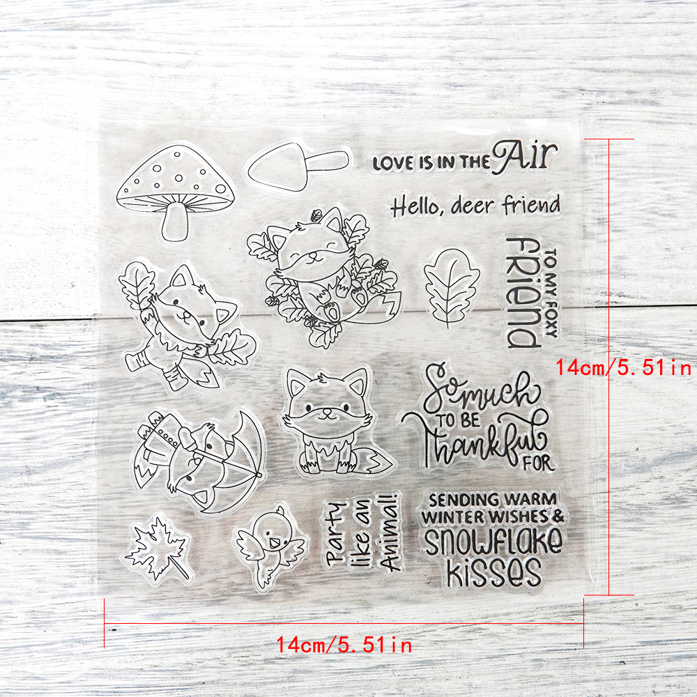  ZFPARTY Mushroom Clear Stamps Scrapbook Paper Craft