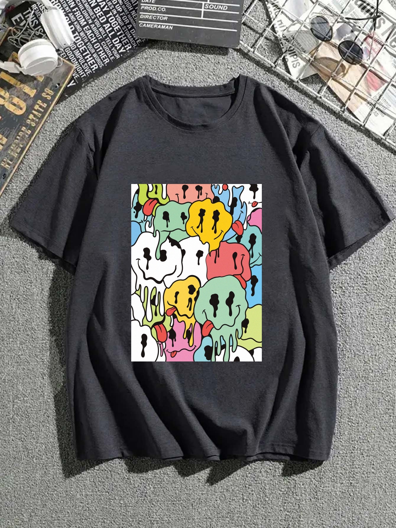 Plus Size Men's Casual Graphic Tees For Summer Graffiti - Temu