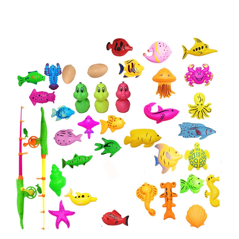 7pcs Magnetic Fishing Game Toys, Rod Hook Catch Kids Children Bath Time Gift