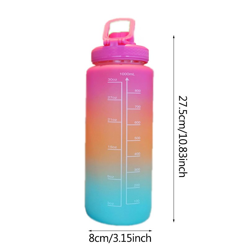 300/400/500ml Plastic Transparent Round Portable Water Bottles