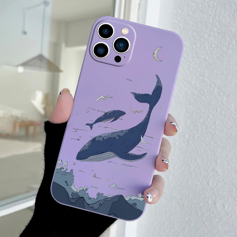 Zz4428 Whale 002 blue Whale Flying In Sky Graphic Temu Australia