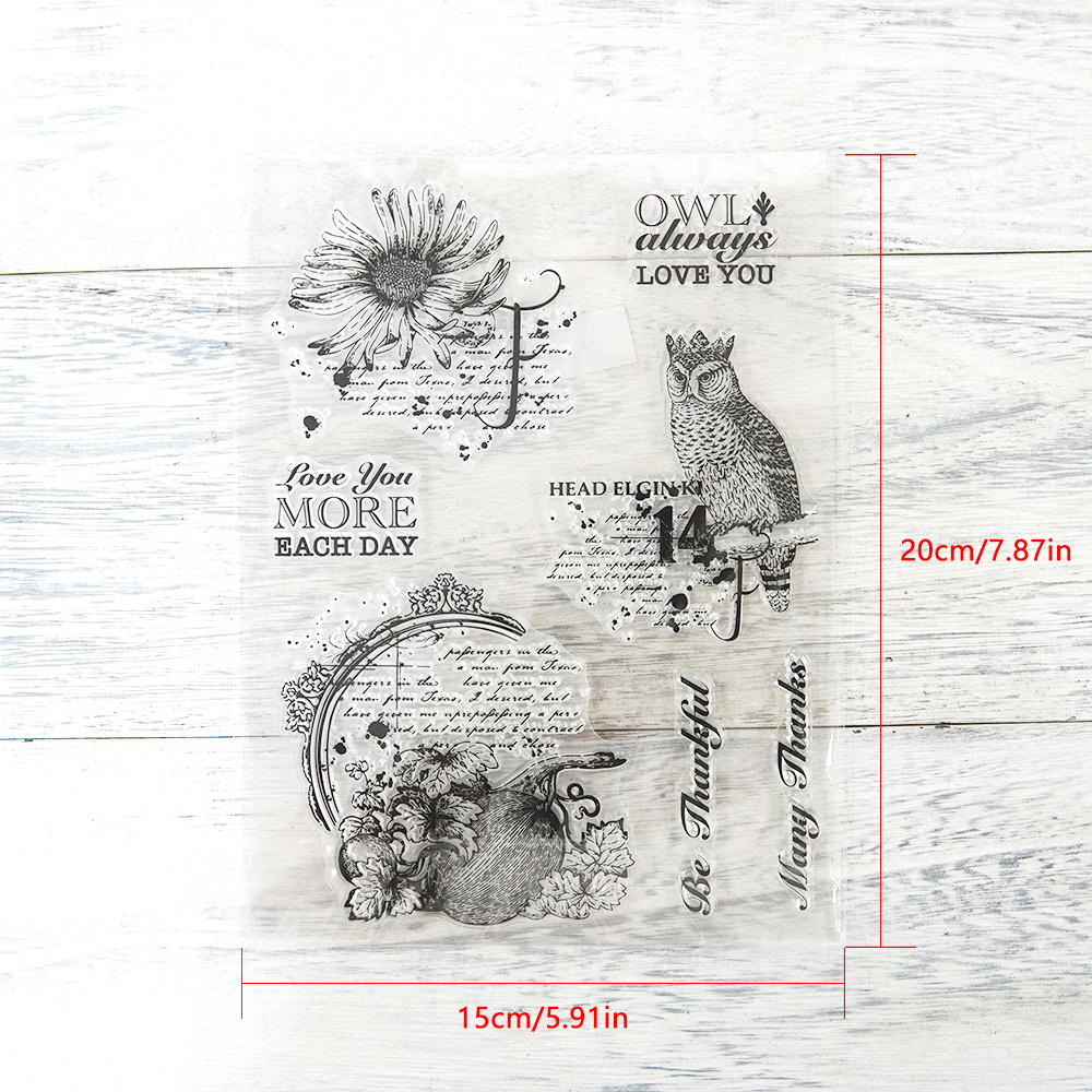 TEMU Spring Series Flowers Owl King Stamps And Cutting Dies Diy Scrapbooking Silicone Stamps Metal Dies Paper Card Decoration Photo Gift Blessing