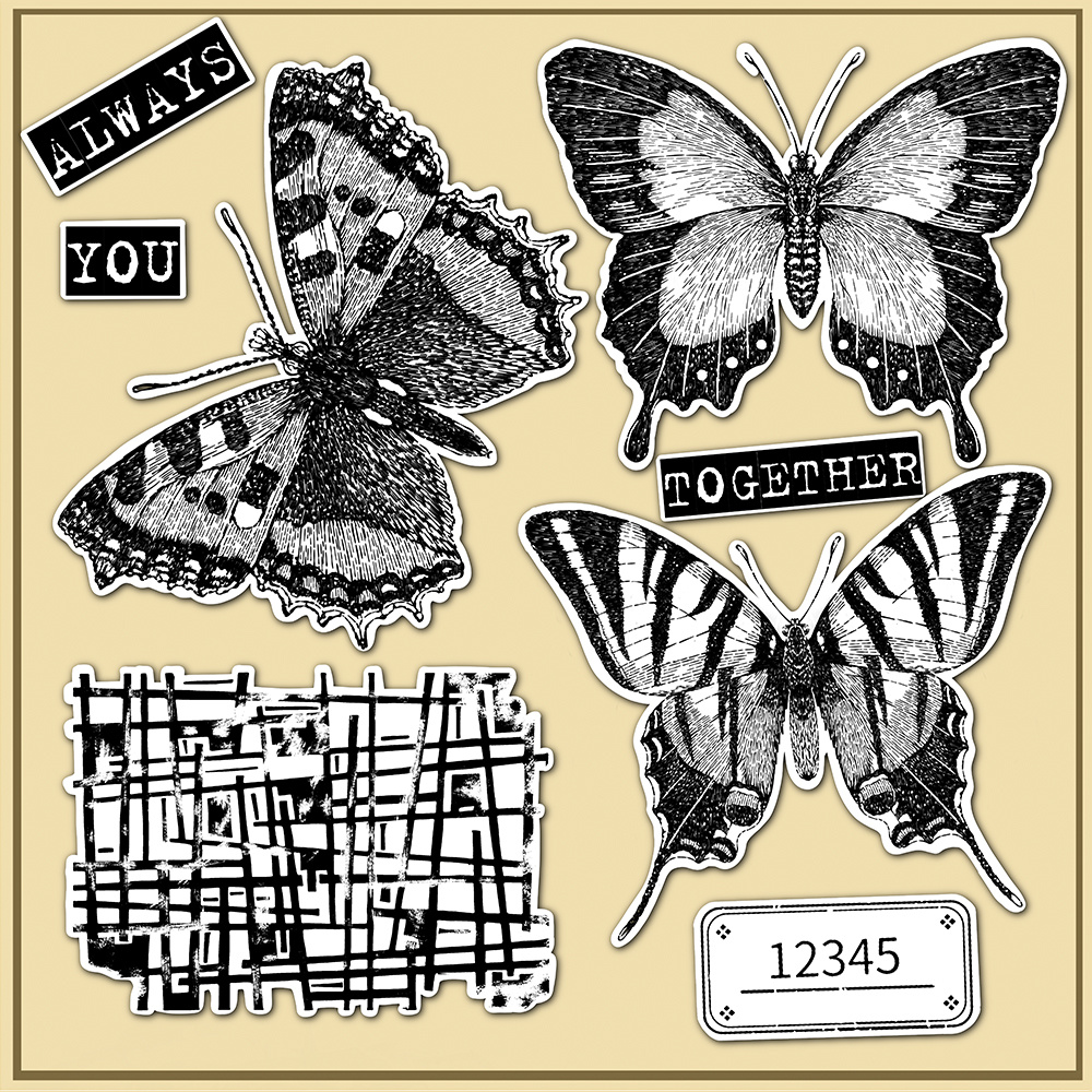 Butterfly Stamp Gift, Scrapbooking Insect Stamp Gift