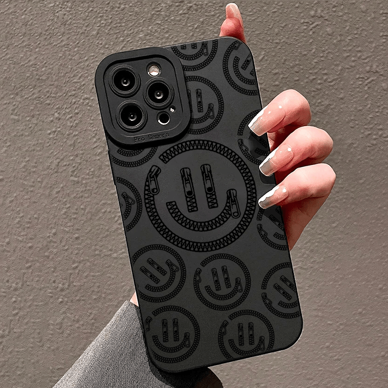 

Stylish Happy Face Graphic Phone Case For Iphone 14 Pro Max/14 Pro/14 Plus/14 - Perfect Gift For Men, Women, Boys & Girls!