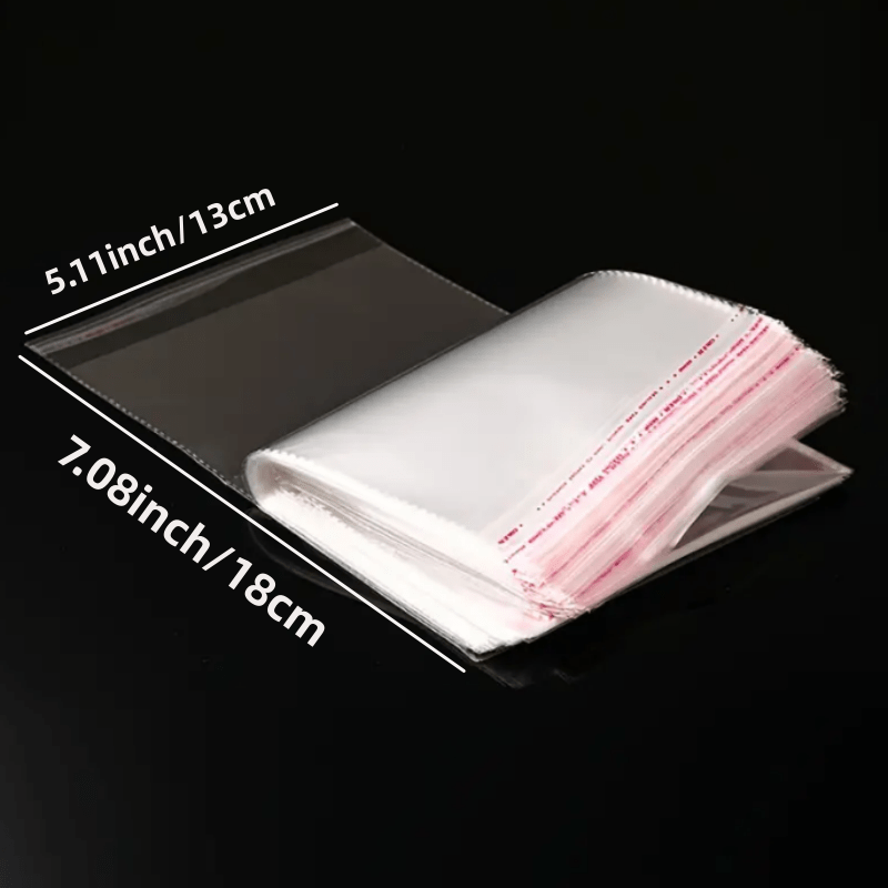 100pc Transparent Plastic Bag Small Self Sealing Cellophane Sachet