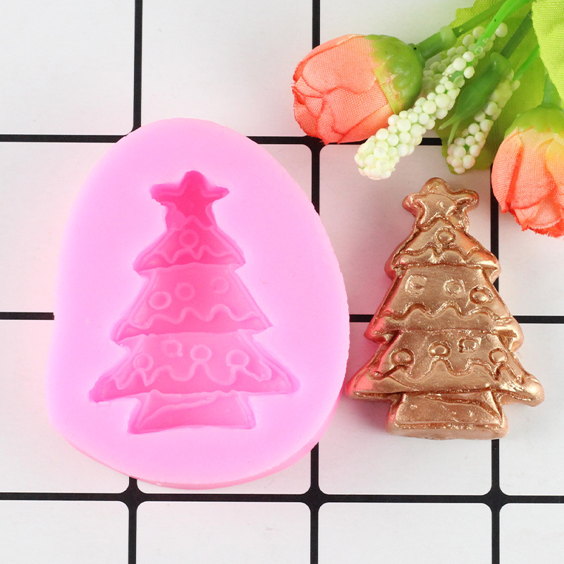 1pc, Albero Di Natale Stampo Di Cioccolato, 3D Stampo In Silicone, Stampi  Per Caramelle A Cartoni Animati, Stampi Per Fondente, Per Strumenti Di