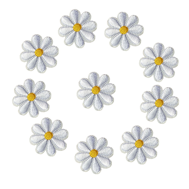 10 Pezzi Ricamo Margherita Fiori Girasole Cucire Ferro Badge - Temu Italy