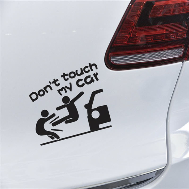 Personality Reflective Funny Text Don't Touch Car Sticker - Temu