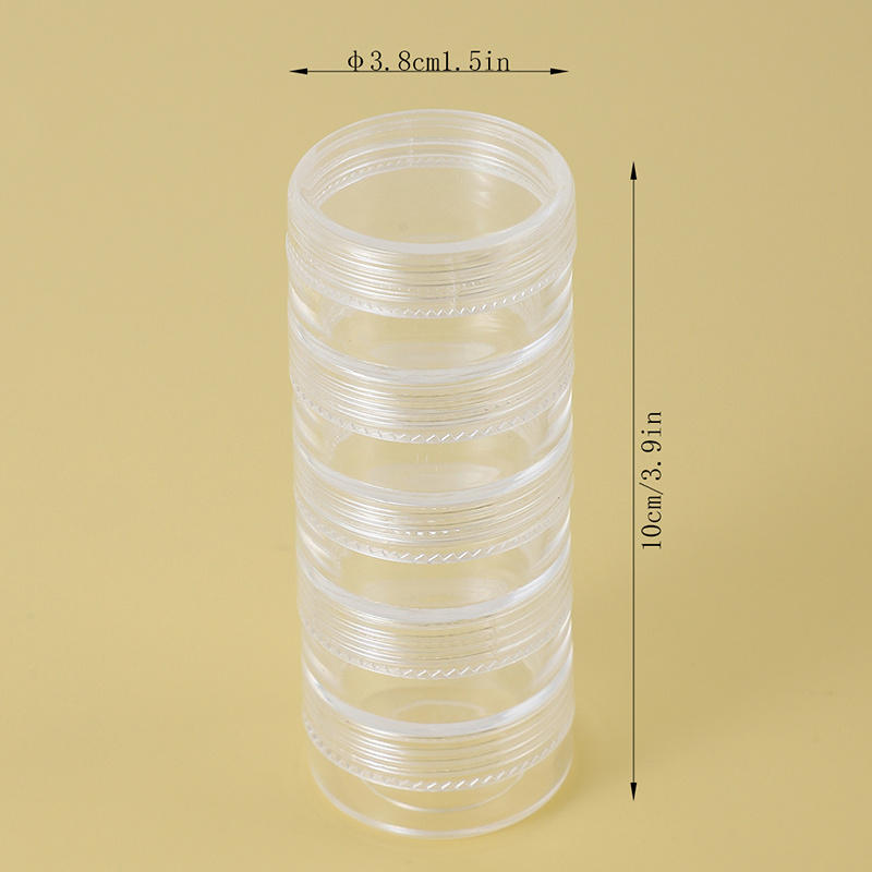 5 Layer Stackable Round Plastic Storage Containers Storage - Temu