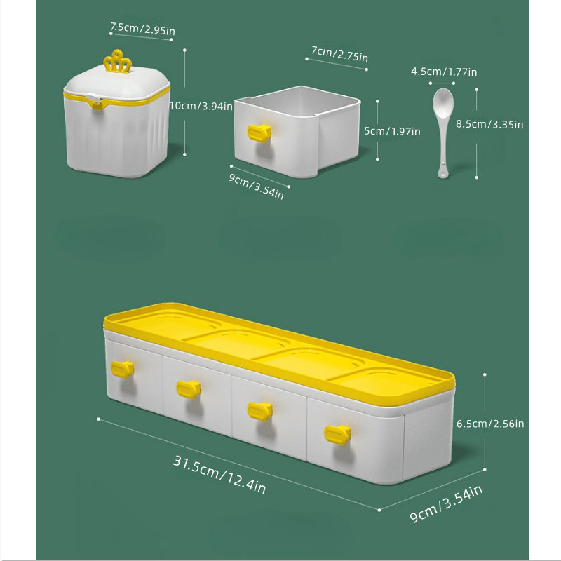 light luxury seasoning jar creative household seasoning box kitchen sealed seasoning jar set condiment household seasoning jar details 9