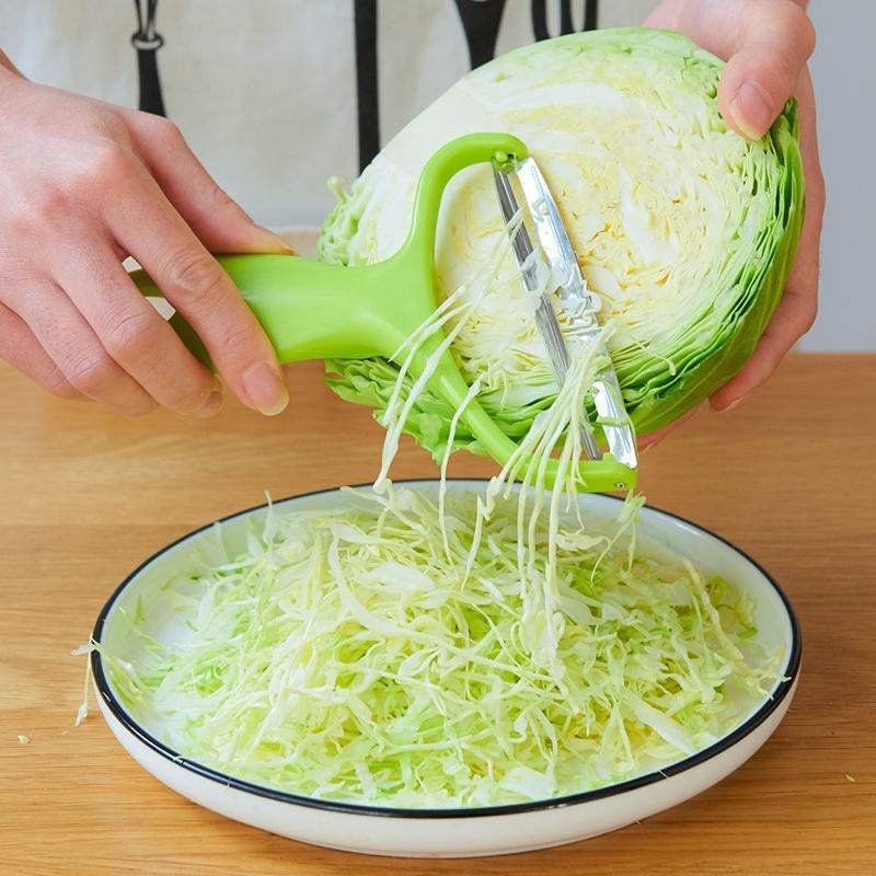 Compact Wooden Cabbage Shredder Slicer with Hand Guard for Finely Cut  Sauerkraut and Coleslaw