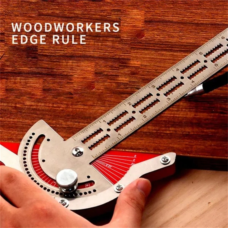 Edge Ruler for Woodworkers, Woodworker Edge Ruler Woodpeckers, Woodworking  Protractor Measuring Tool, Protractor Two Arm Woodworking Ruler Angle  Measuring Tool 