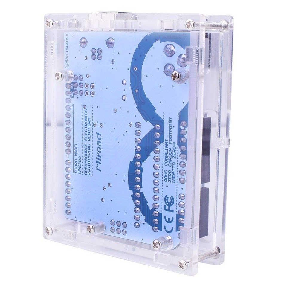 Boitier de Protection Acrylique Transparent pour Arduino Uno