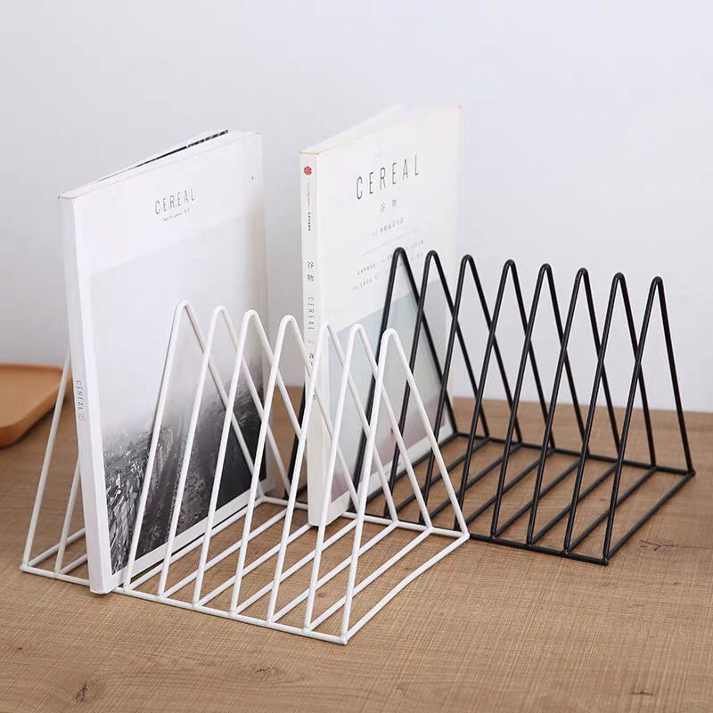 Nordic Triangular Book Stand Wrought Iron Small Bookshelf Temu New