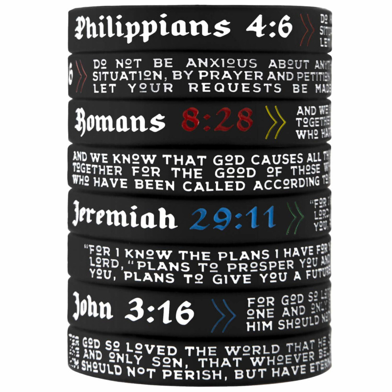 Philippians Power Faith Bible Verse Wristbands Black - Temu Canada