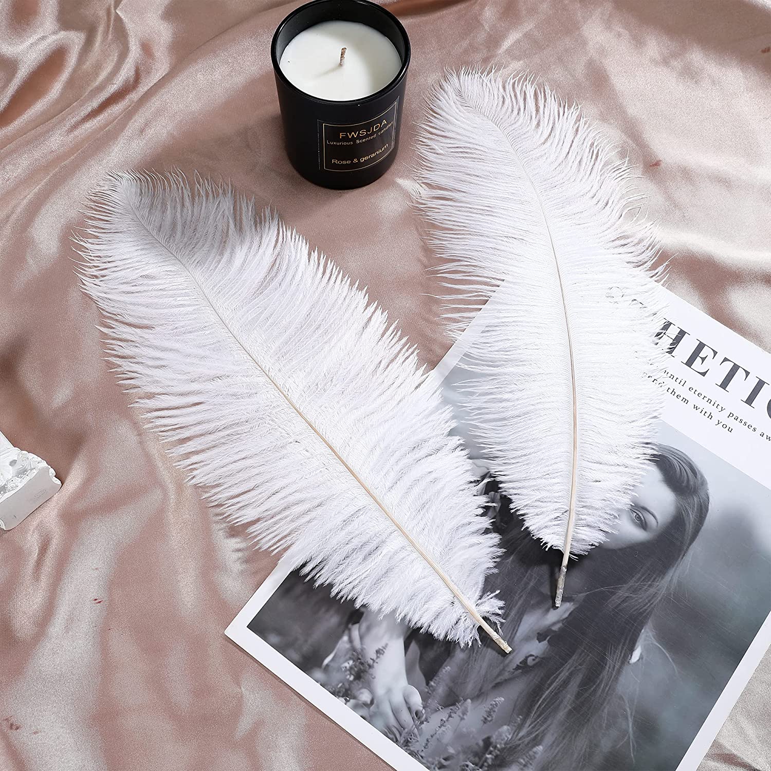 Bulk Ostrich Feathers - White Ostrich Feathers 