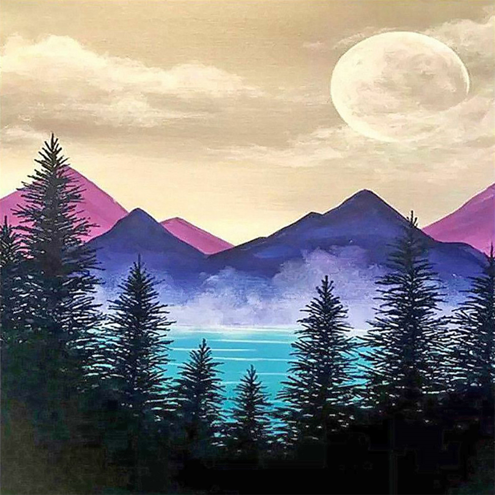 1 Set 5d Diy Mountain Diamond Painting Kits For Adults 5d - Temu