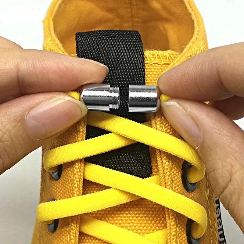 Third Version Elastic No Tie Shoelaces Metal Lock Shoe Laces for Kids Adult Sneakers Quick Shoelaces Semicircle Shoestrings,Temu