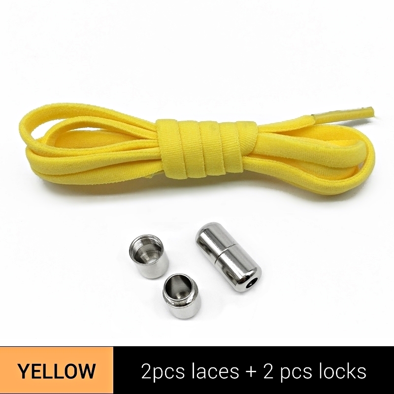 Third Version Elastic No Tie Shoelaces Metal Lock Shoe Laces For