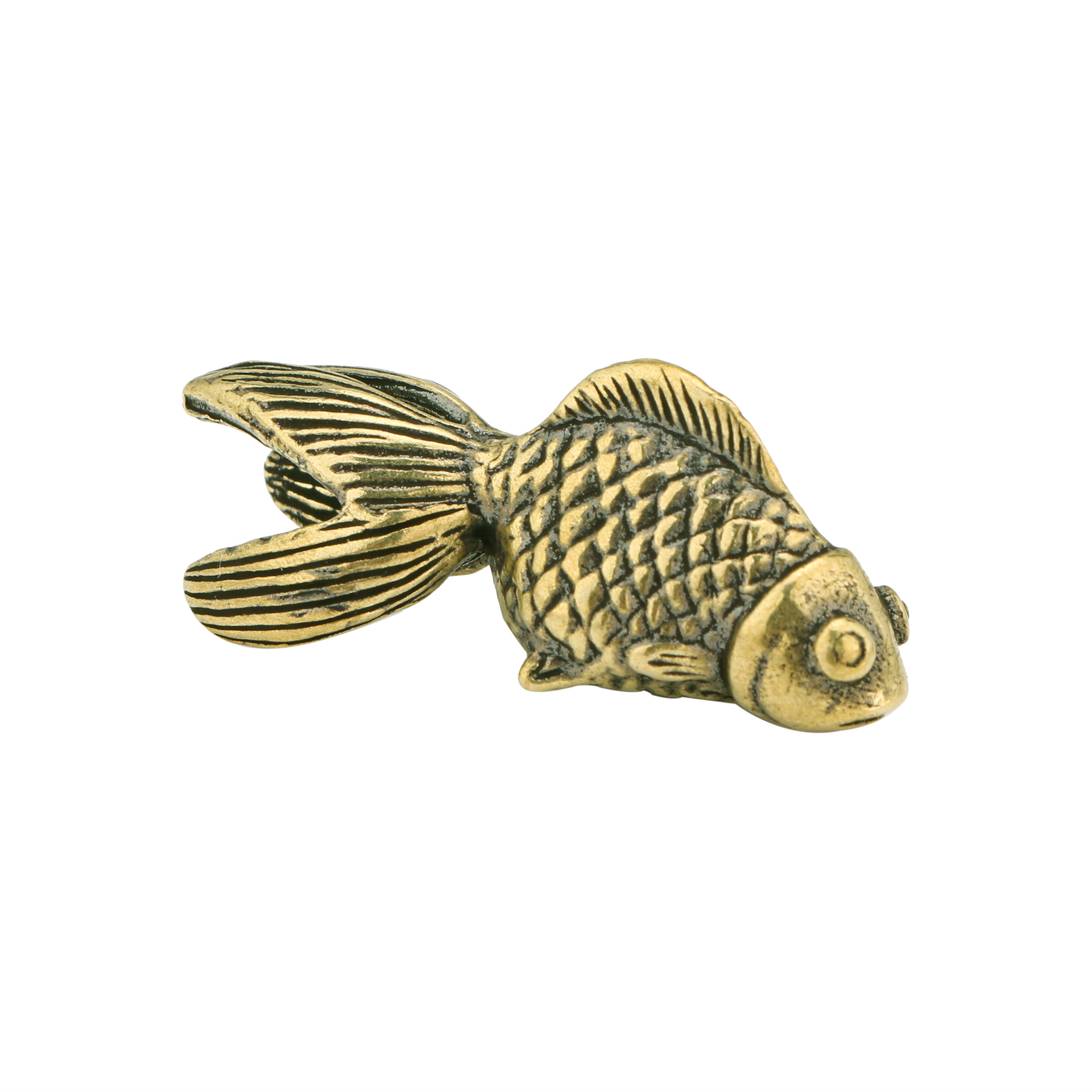 Goldfish Figure Mini Brass Handmade Collectible Fish Figurine Ornament Small  Charm Lucky Trinket Miniature -  Canada