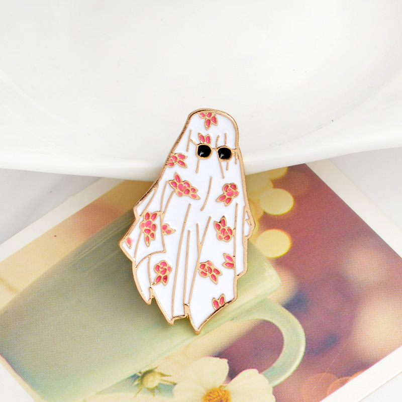 Aesthetic Cartoon Ghost Pin Badge Smalto Halloween Spilla - Temu Italy