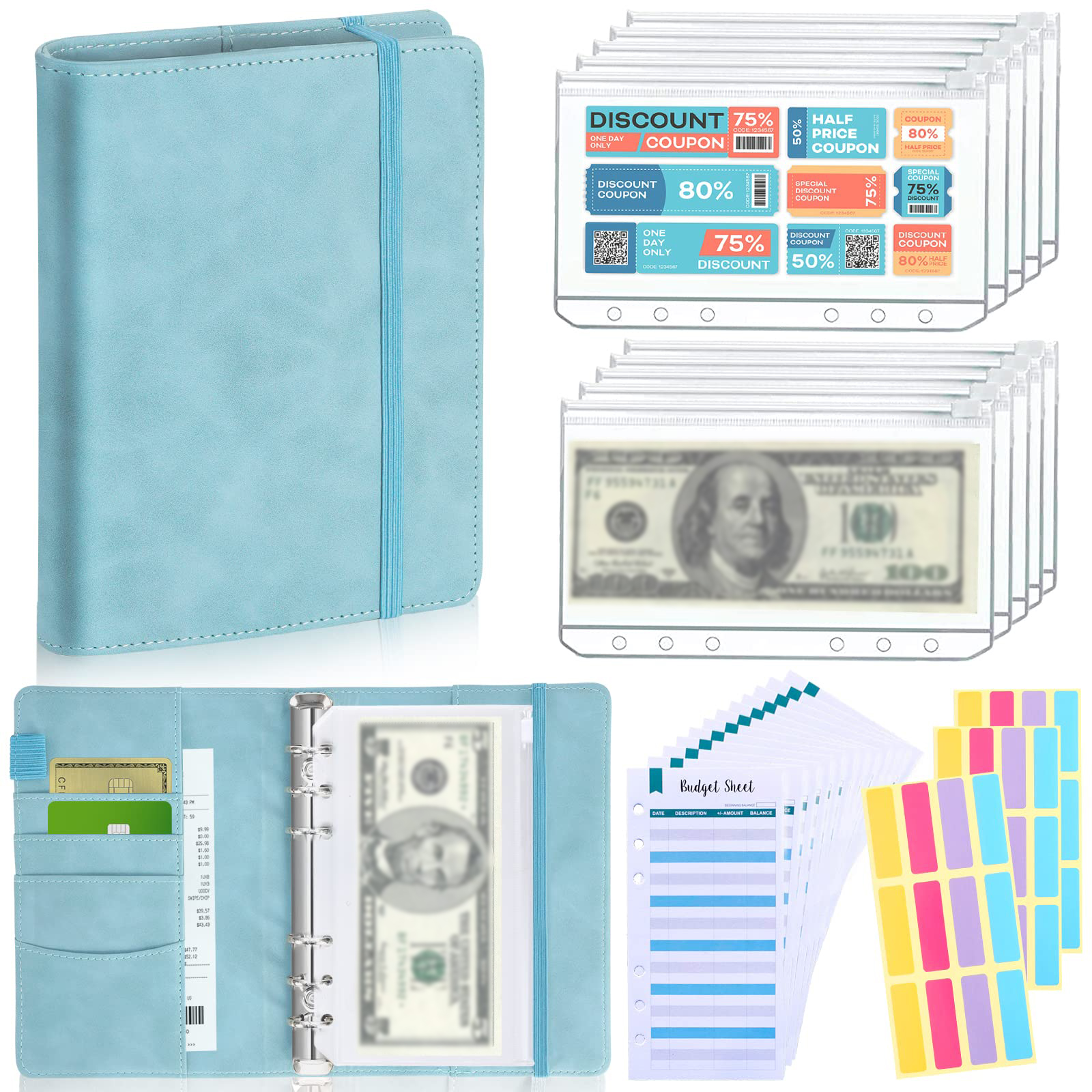 Budget Binder Set - Budget Binder With Cash Envelopes, Cash Organizer Binder  Cash Envelopes For Budgeting B
