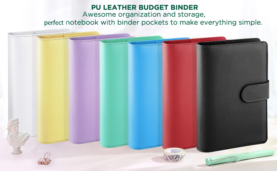 11Pcs A6 Budget Binder PVC 6 Ring Refillable Binder Cover With 9 Binder  Pockets/1 Binder Card / 1 Label - AliExpress