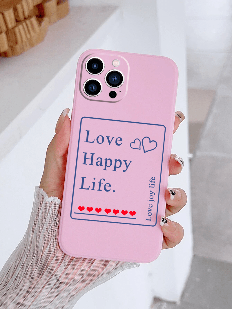 Love Happy Life Letter Print Design Mobilní telefon pro - Temu Czech  Republic