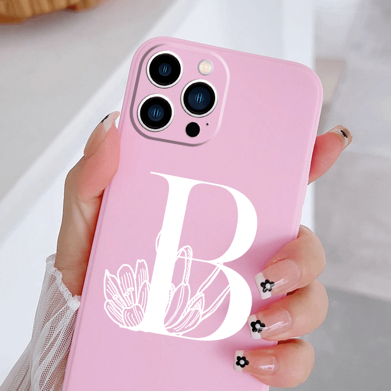 B Letters Printed Phone Case Iphone 14 13 12 11 Temu