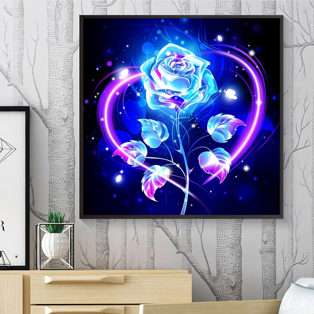 5D Diamond Painting Kits for Adults, DIY Large Diamond Art Wolf Full Drill  Rhinestone Embroidery Craft for Home Wall Dacor, 16X16 Inch (Wolf and Rose)