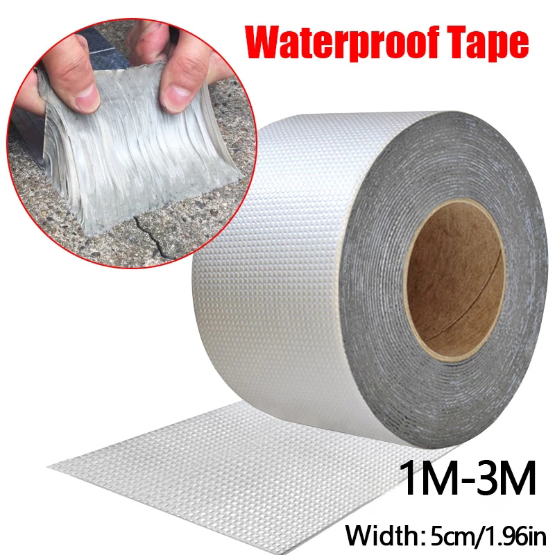 Premium Waterproof Aluminum Foil Tape - High Temperature Resistance For Wall, Pool, Roof Crack & Duct Repair Sealing