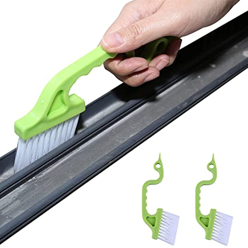 Trycooling Hand-held Groove Gap Cleaning Tools Door Window Track Kitchen  Cleaning Brushes (Random Color-Blue, Green, Pink) (1 Pc)