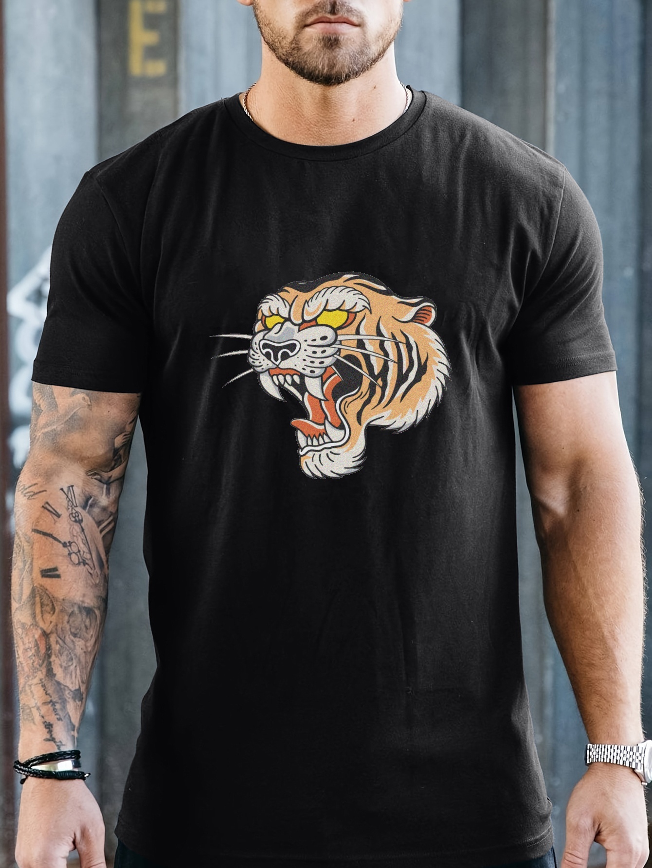 Men Tiger T Shirt - Temu