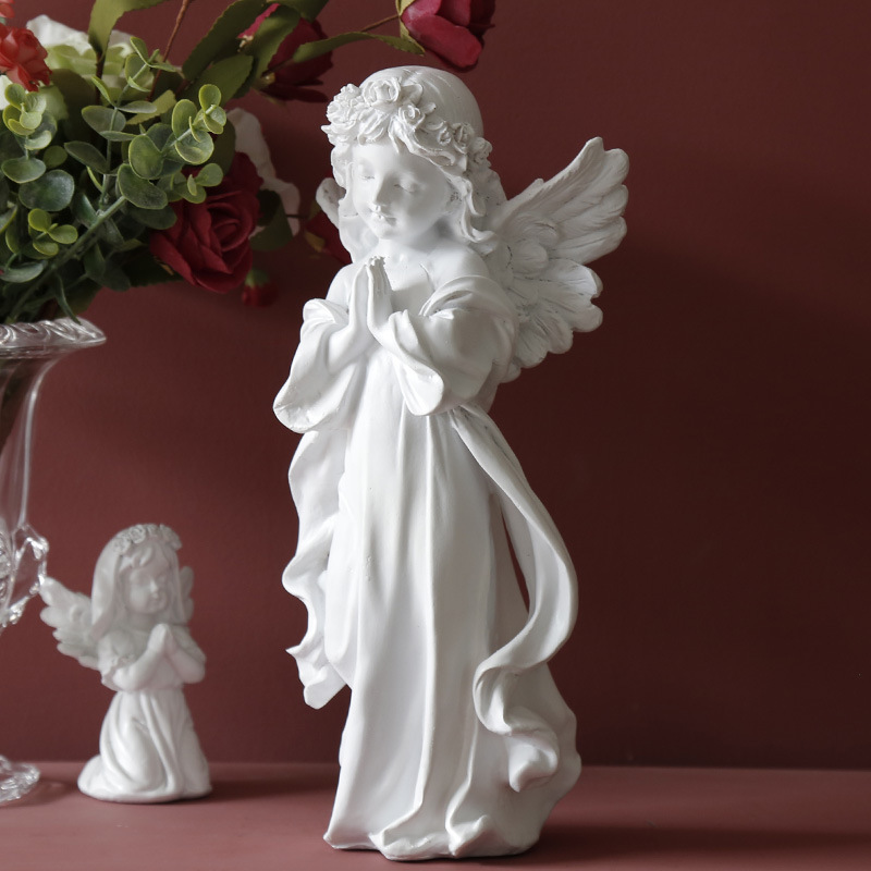 Estatua de en Miniatura, Regalos de cumpleaños de Resina Niñas Decoración  Moderna Adornos Estatuillas Escultura para Porche Rosado Macarena estatua  de hadas