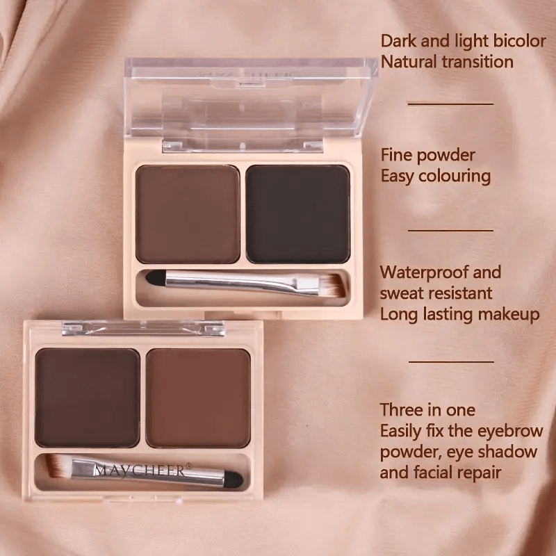 Double Effect Eyebrow Powder Palette with Brush