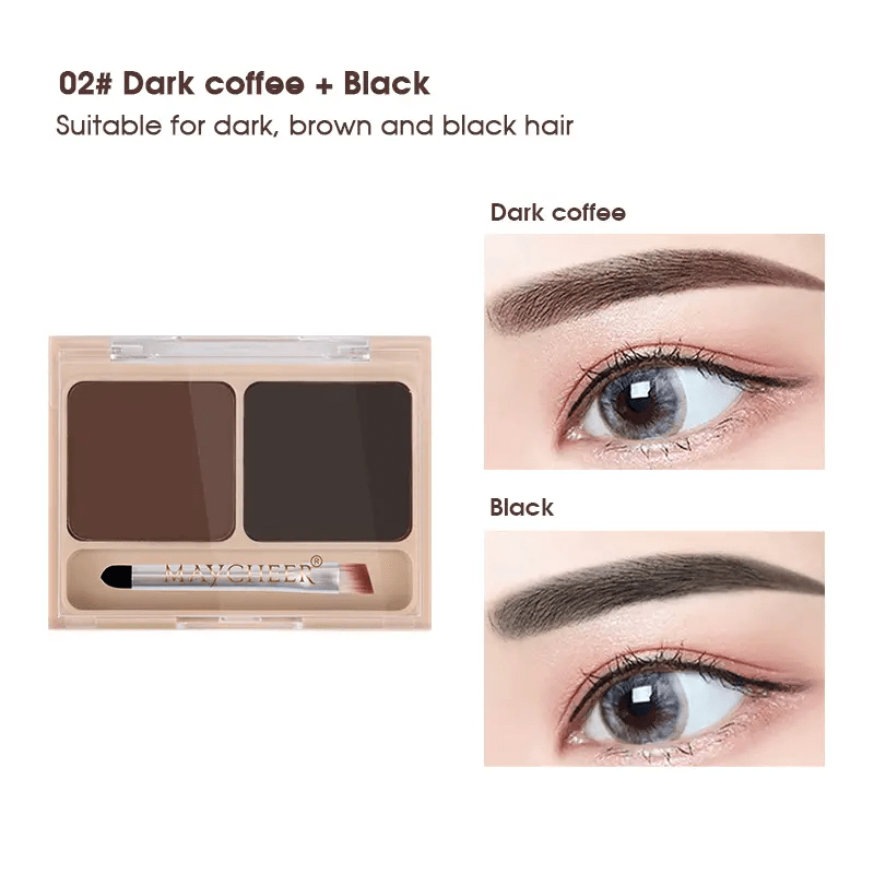 Double Effect Eyebrow Powder Palette with Brush
