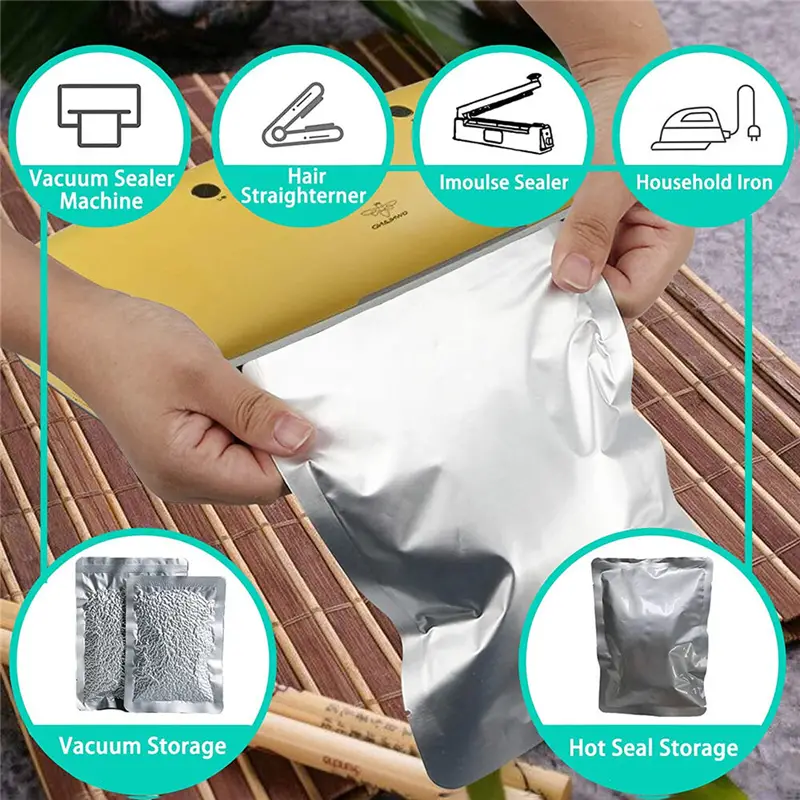 Mylar Food Vacuum Bags Pouch Foil Aluminum Storage Bags Heat - Temu