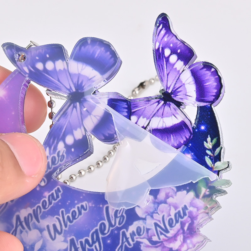 1 Stück Buntes Schmetterling Acryl Dekorativen Anhänger Geeignet Für Auto- dekoration, Innenrückspiegel, Schlüsselanhänger Und Taschenzubehör, aktuelle Trends, günstig kaufen
