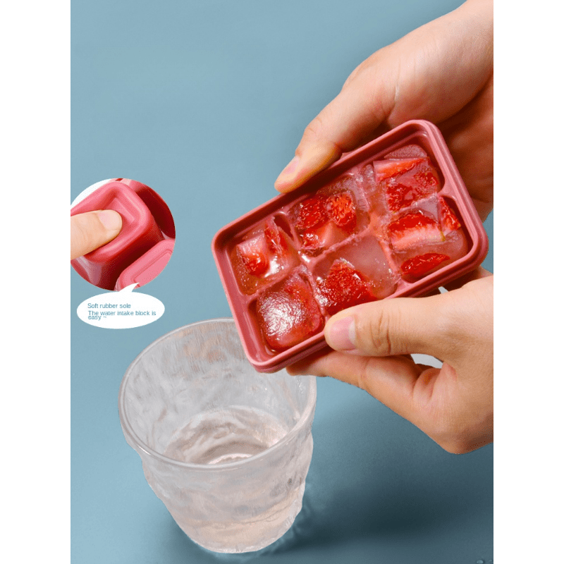 Flexible Silicone Ice Cube Trays With Spill resistant Lid - Temu