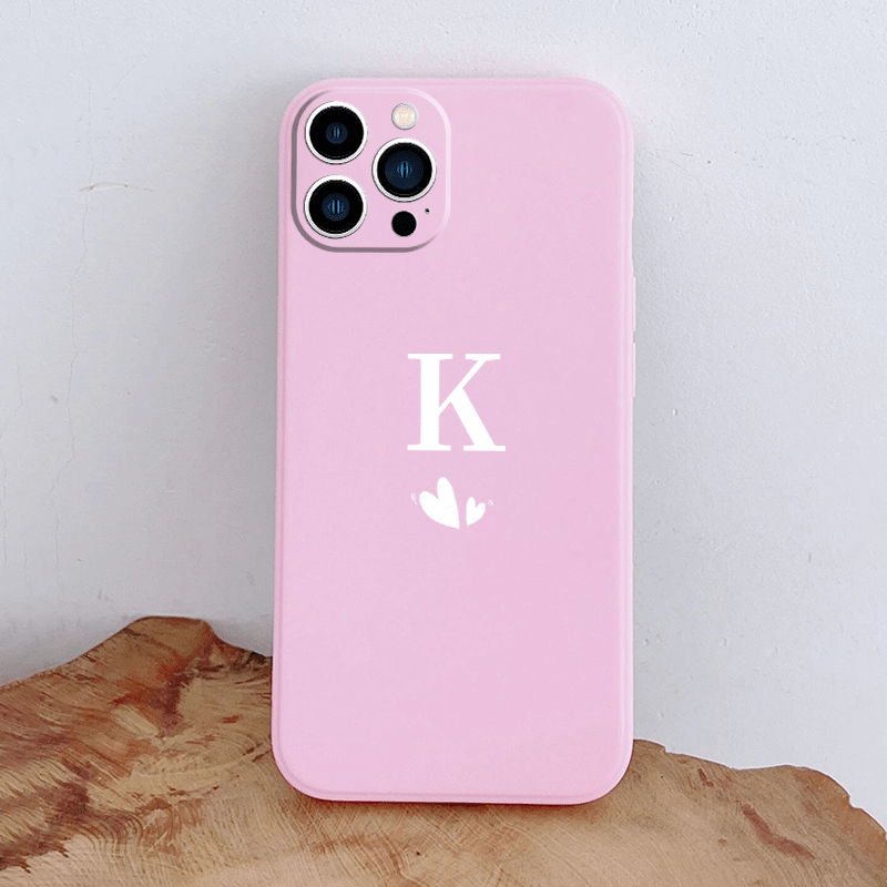 Iphone 12 Pro Case Letter, Iphone 13 Cases Pink Phone