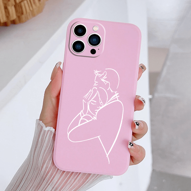 Carcasa/funda Silicona Teléfono Móvil Color Rosado Diseño - Temu