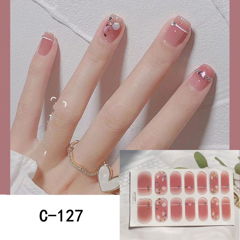 Y2K Nail Strips 3D Full Wraps Self Adhesive Nail Art Decal Strip