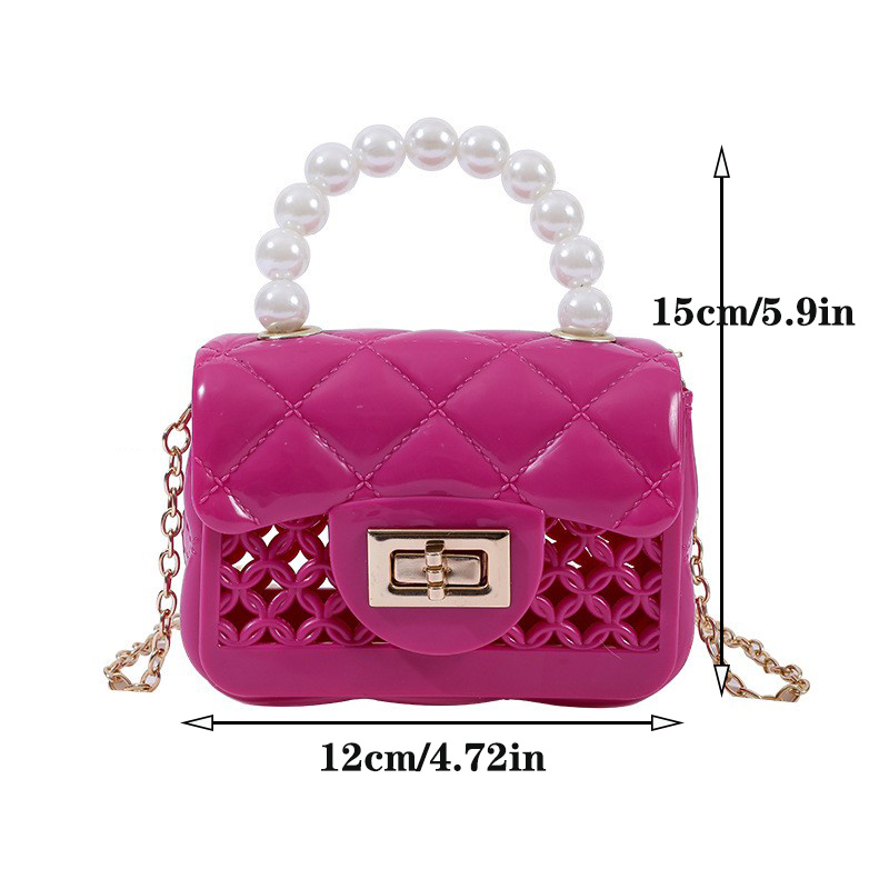 Womens Mini Bag New Trendy Versatile Chain Small Square Jelly Bag